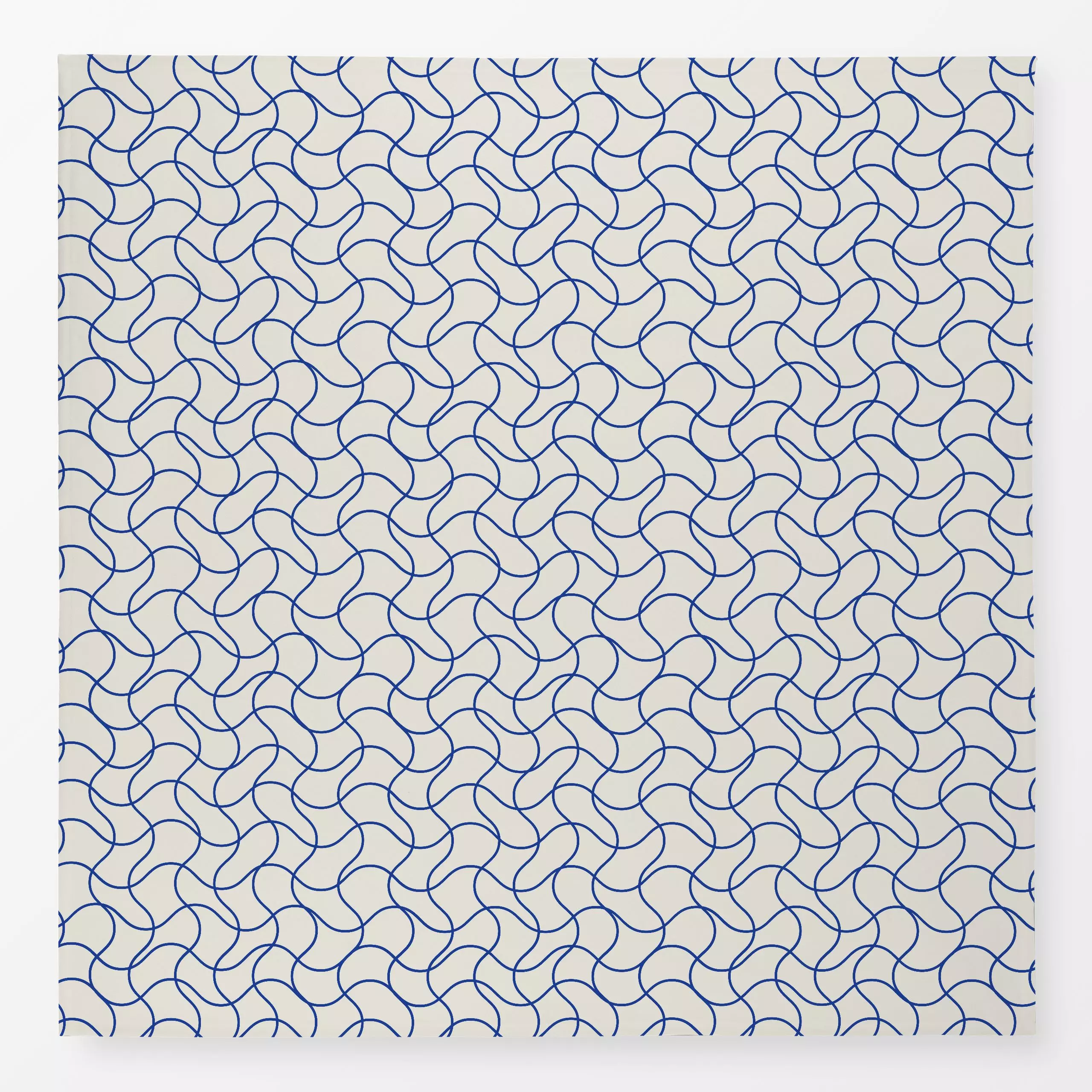 Tischdecke Wellen Karo Netz Blau Beige, gemustert, Sommer, von Mareen Heinz