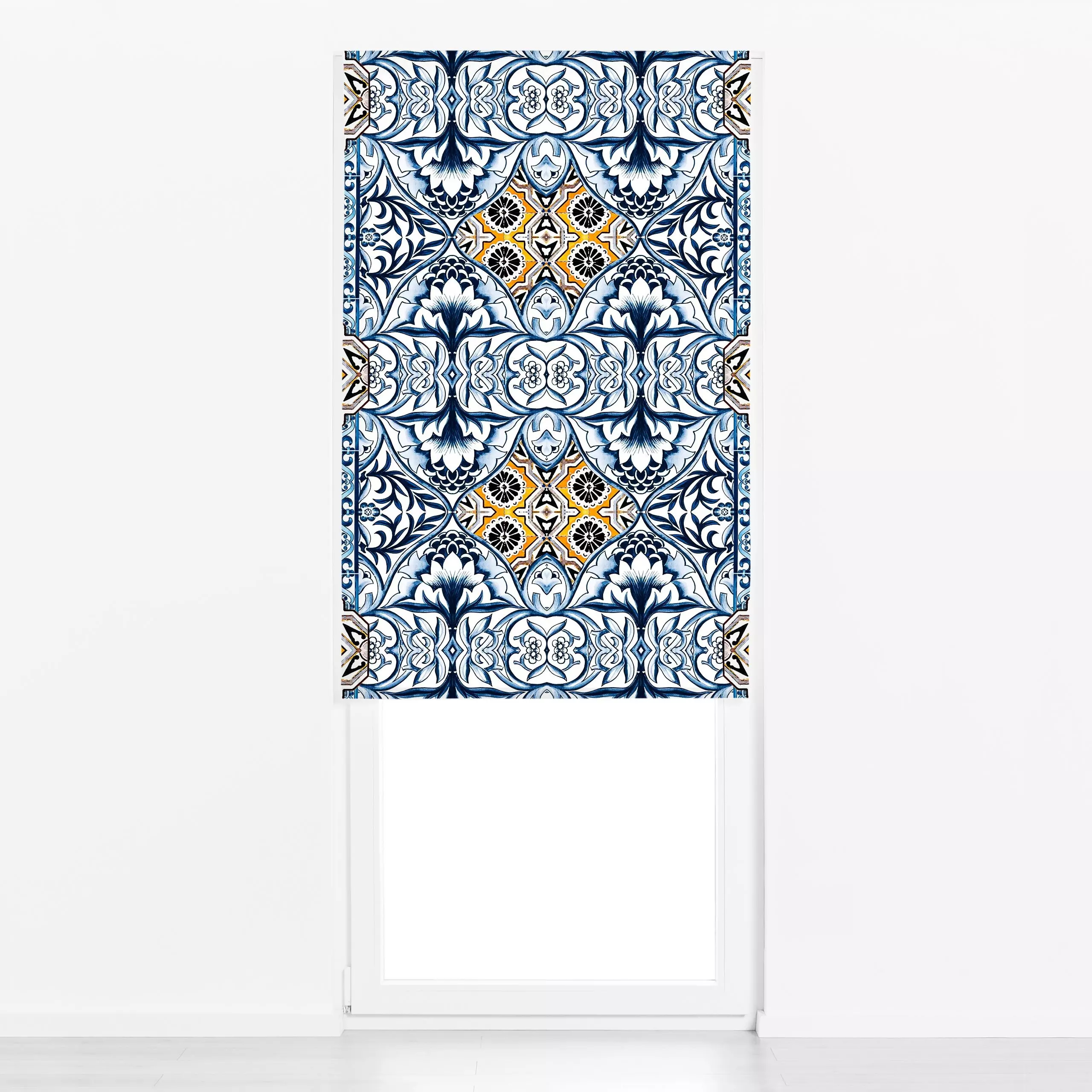 Raffrollo Antike Fliesen - Sommer, Symbole & Muster, Retro & Vintage - von „Uta Naumann"; Garten, vintage, mediterran, Mitte...