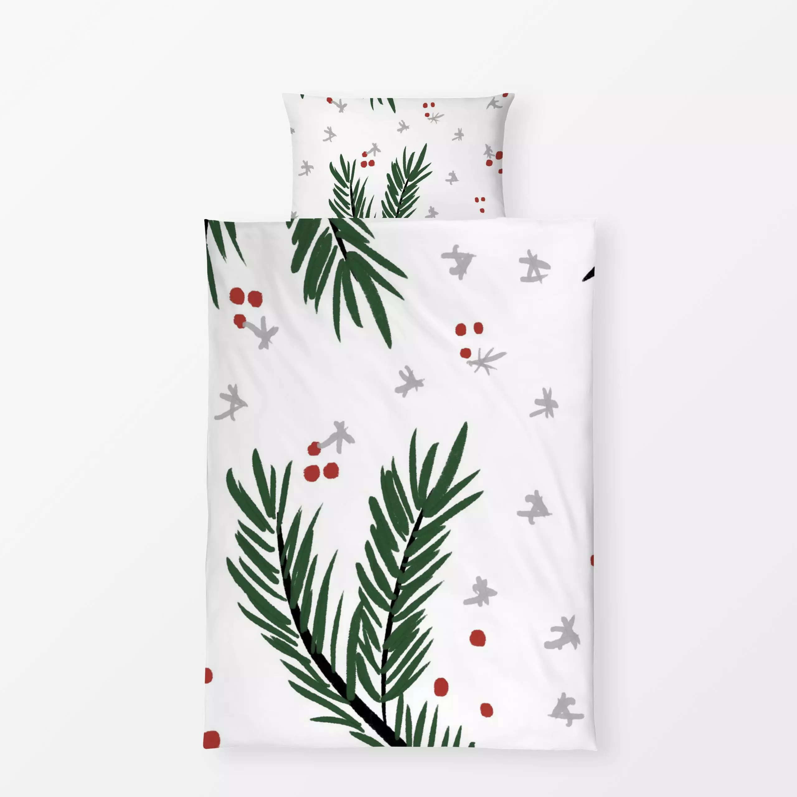 Bettwäsche TANNENZWEIGE - Weihnachten, Pflanzen & Botanik - von „Ute Arnold"; Weihnachtsbaum, Weihnachten