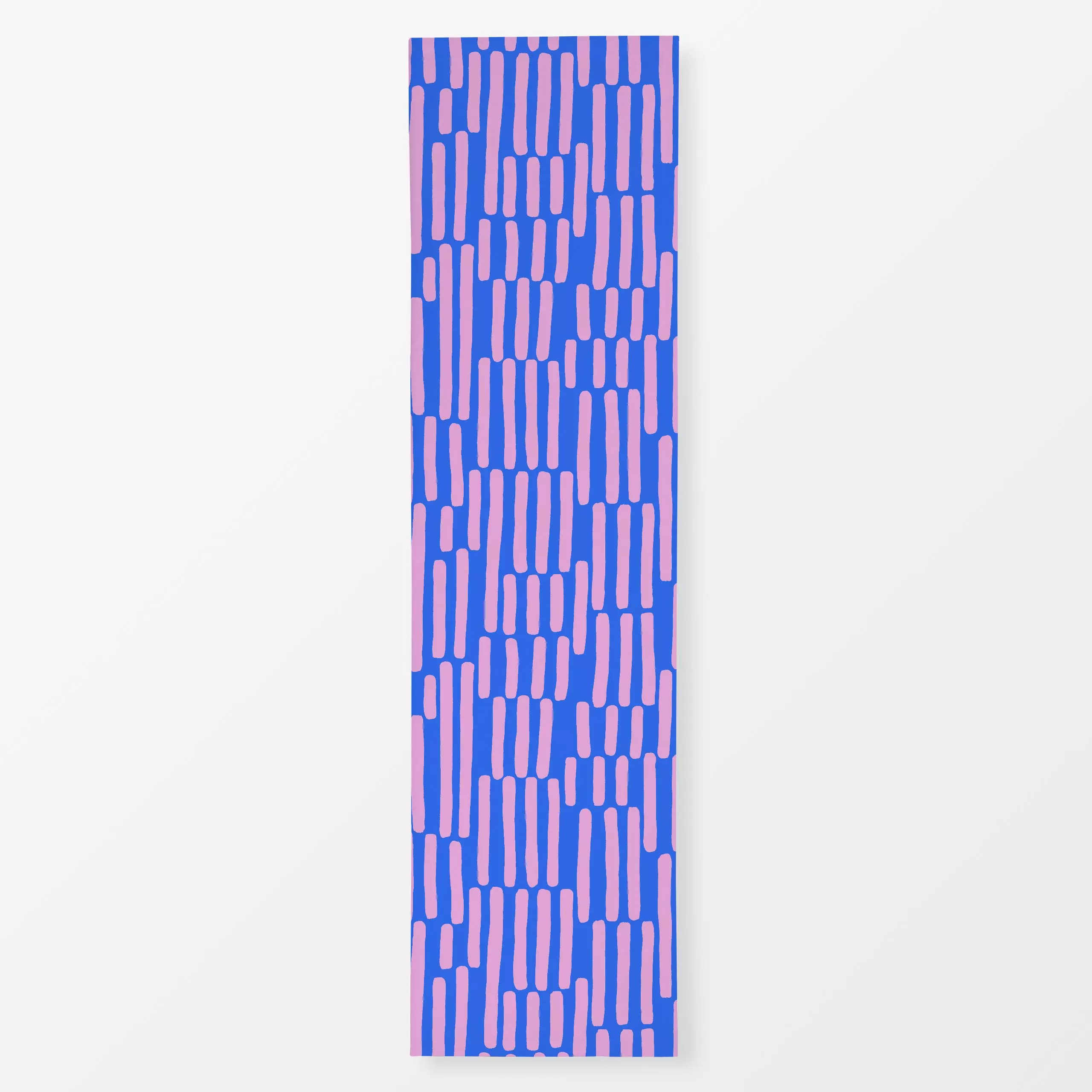 Tischläufer Pinselstriche rosa blau - Sommer, Symbole & Muster - von „Julia Schumacher"; Muster, Pinselstrich, pink, rund, P...