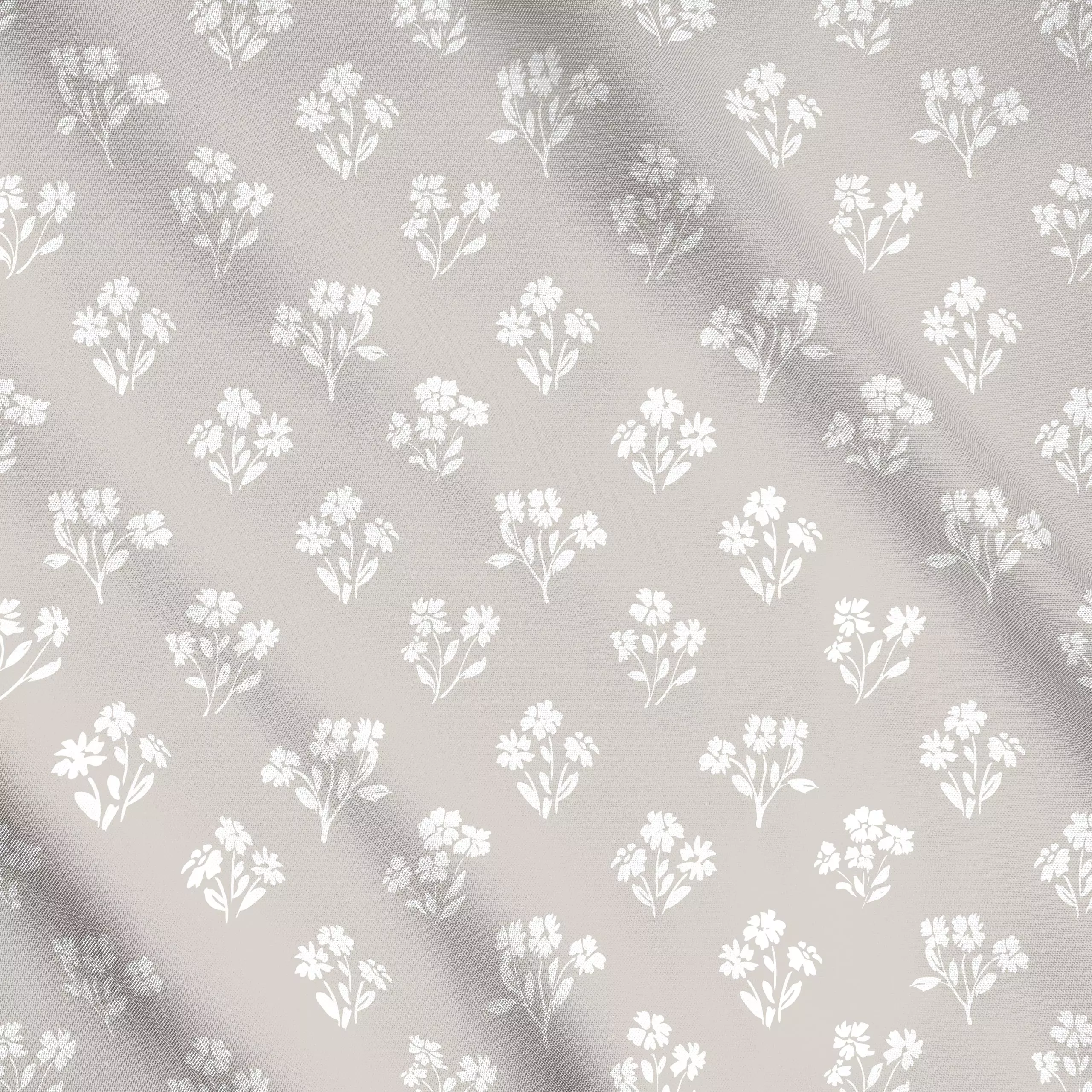 Meterware Landhaus Blumen beige, Blumen, gemustert, Frühling, von Katrin Graff