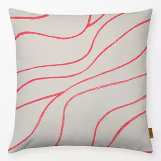 Kissen Vibrant Summer - Linien rot