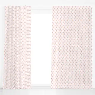 Dekovorhang Polkadots Halbversatz Apricot