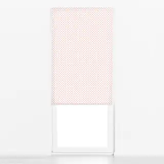 Raffrollo Polkadots Halbversatz Apricot