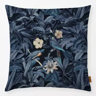 Kissen Exotische Vögel im Regenwald