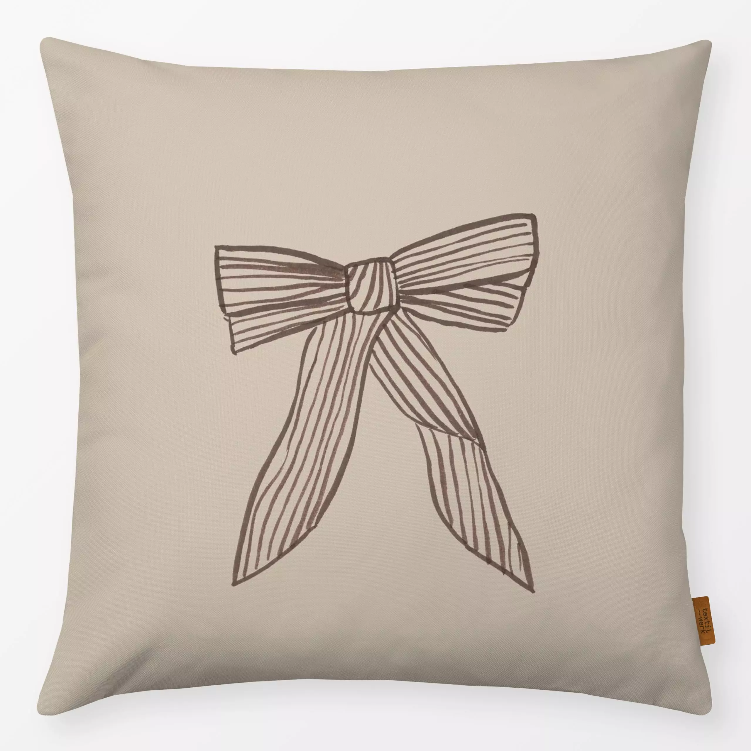 Kissen Schleife Umbra - Anlässe - von „Kruth Design"; Winter, Geschenk, Weihnachtsdeko, schleife, winterdeko, geschenkidee, ...