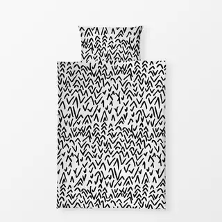 Bettwäsche Zick Zack schwarz-weiss