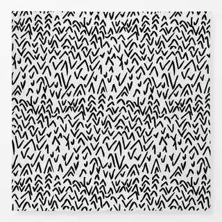 Tischdecke Zick Zack schwarz-weiss