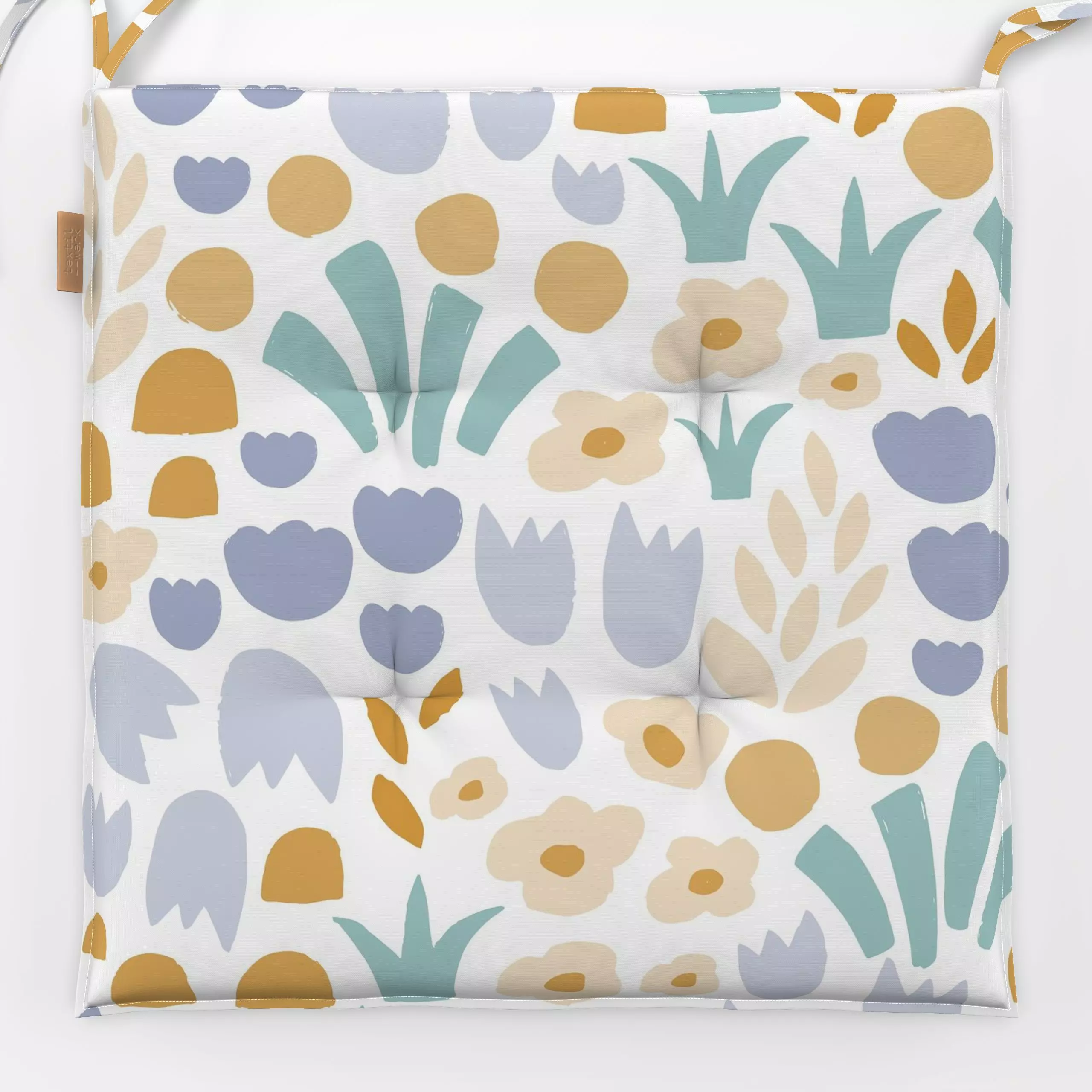 Sitzkissen Skandi-Sommerblumen - Blumen & Florales, Frühling, Symbole & Muster - von „Sara Maria"; Kissen, Blumen, Sommerblu...