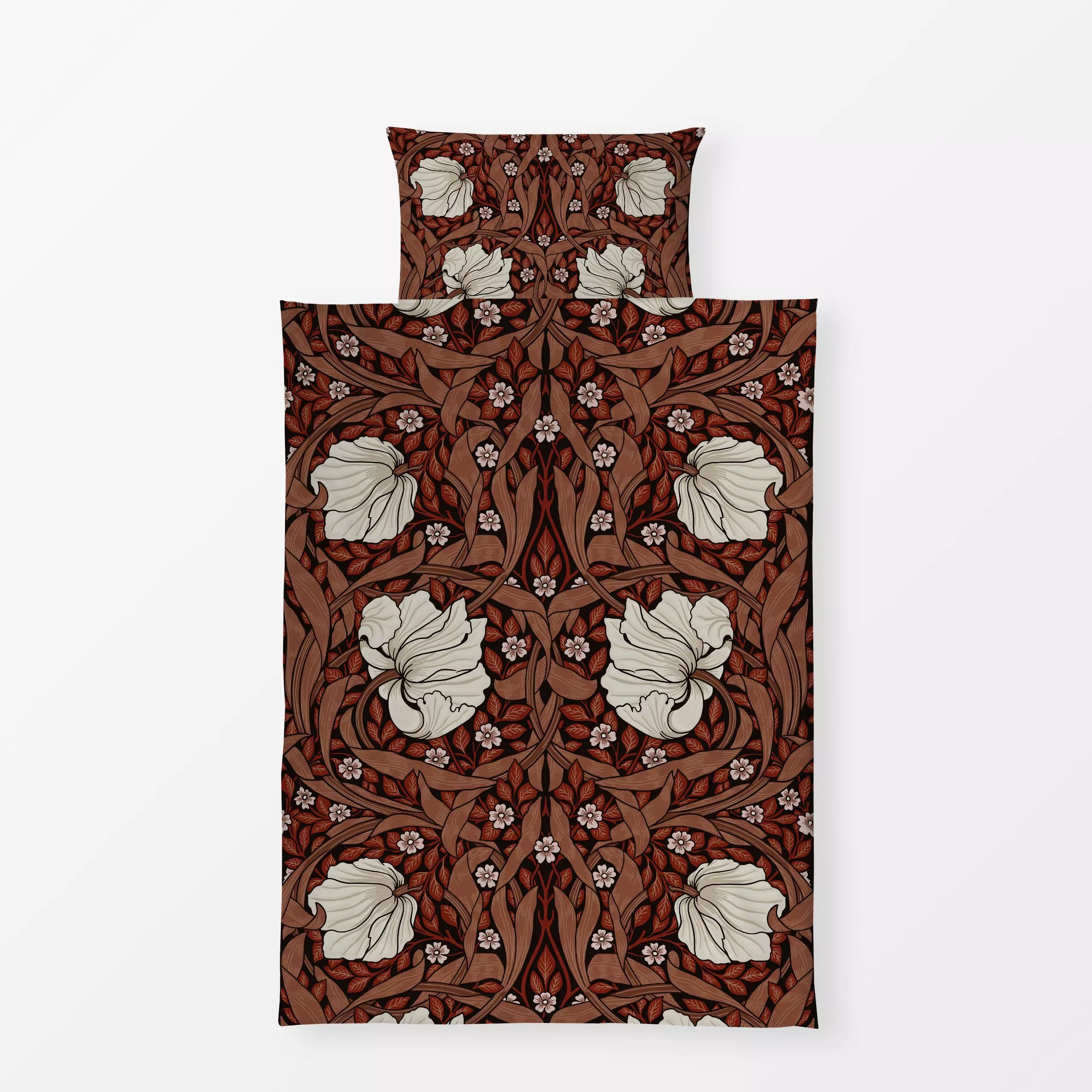Bettwäsche Mocca Pimpernel -Morris - Symbole & Muster, Pflanzen & Botanik, Retro & Vintage - von „Uta Naumann"; Elegant, kla...