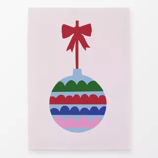 Geschirrtücher Christbaumkugel auf  hellrosa