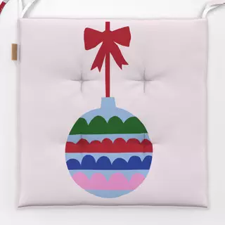 Sitzkissen Christbaumkugel auf  hellrosa