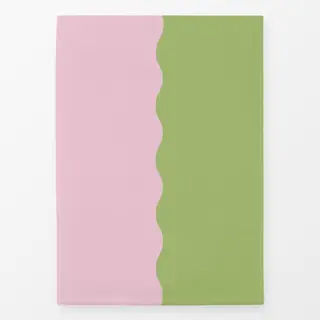 Geschirrtücher Colour Block Wave Rosa Grün