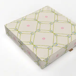 Bodenkissen Diamond Floral Tile green