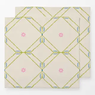 Servietten Diamond Floral Tile green