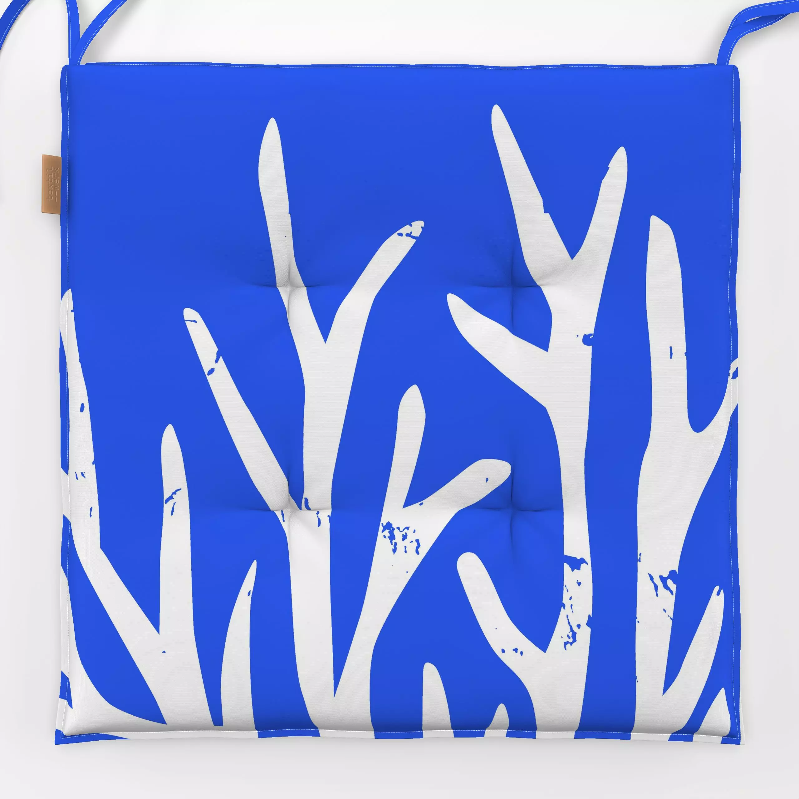 Sitzkissen Korallen - Natur & Landschaft, Sommer - von „Kerstin Ax"; Wasser, Ozean, Meer, Unterwasserwelt, Sommer, grafisch,...