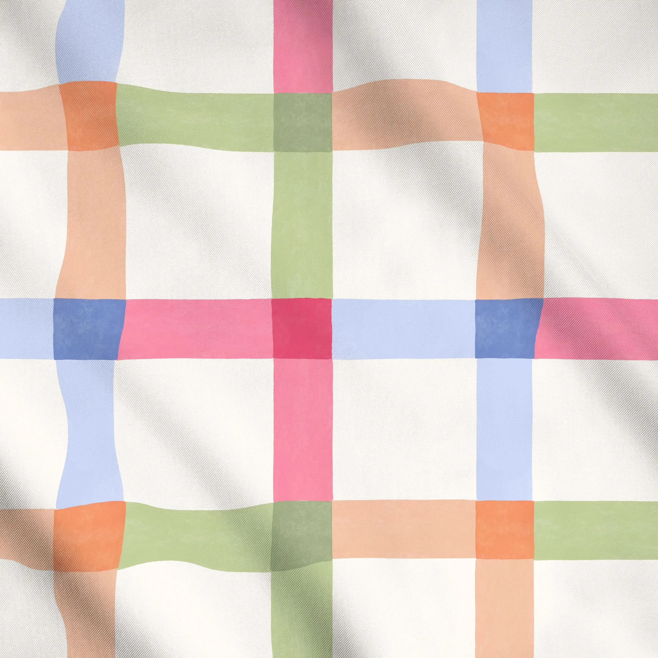 Meterware Hello Spring Karo - Frühling, Symbole & Muster, Ostern - von „Andrea Liesert"; outdoor, Gartendeko, spring, Osterd...