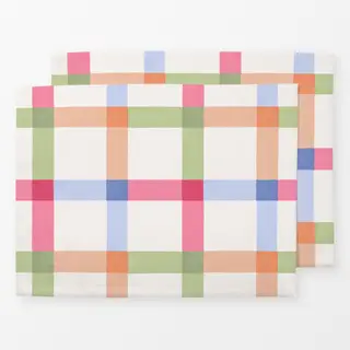 Tischset Hello Spring Karo