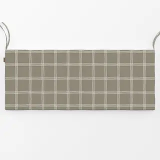 Bankauflage Karo Grid Muster Beige Grün