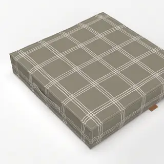 Bodenkissen Karo Grid Muster Beige Grün