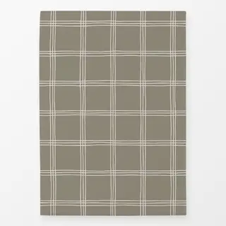 Geschirrtücher Karo Grid Muster Beige Grün