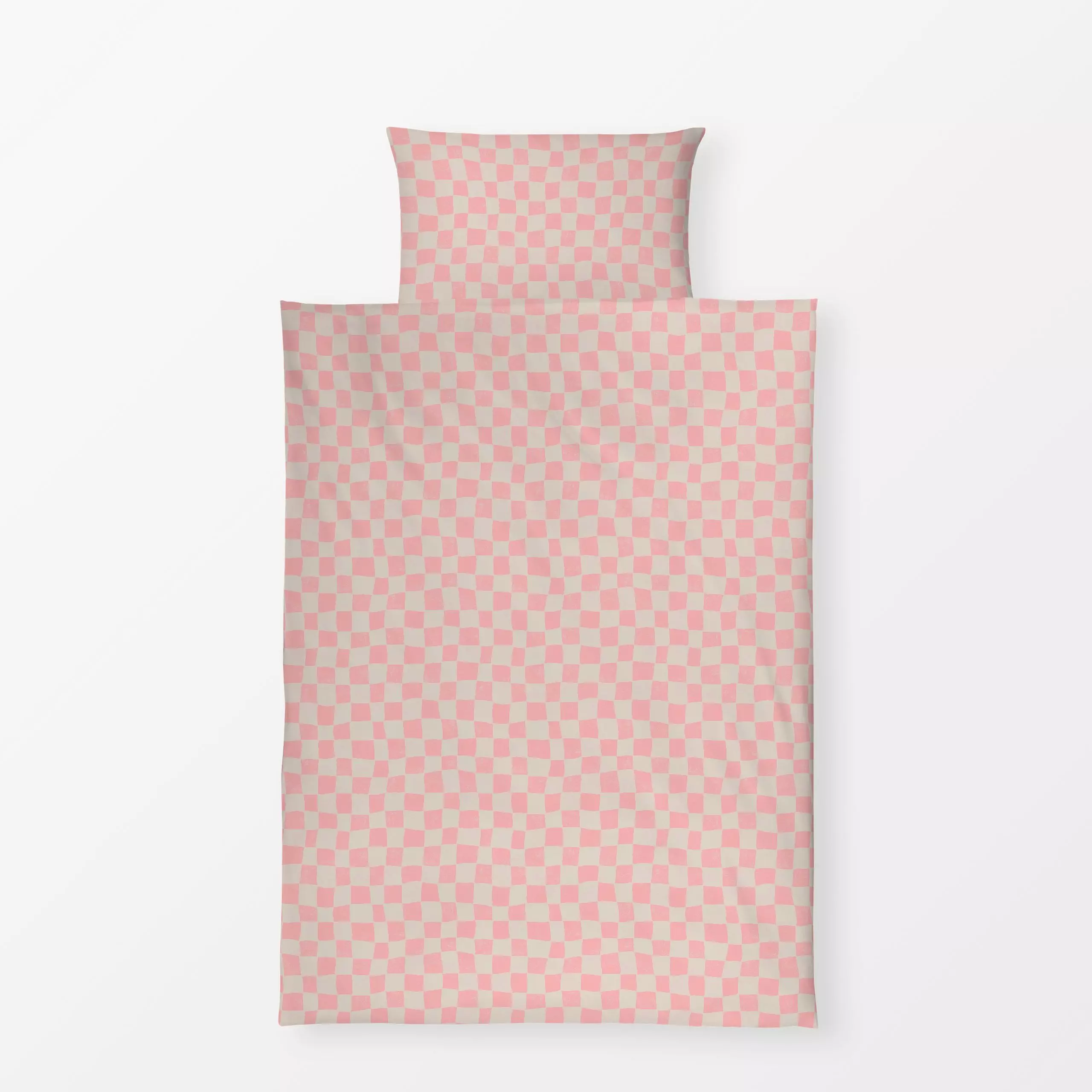 Bettwäsche Karos rosa - Symbole & Muster - von „Studio Kesse"; abstrakt, Merry Christmas, Weihnachten, Winter, Karos, karrie...