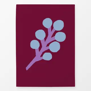 Geschirrtücher Zweig burgundy hellblau
