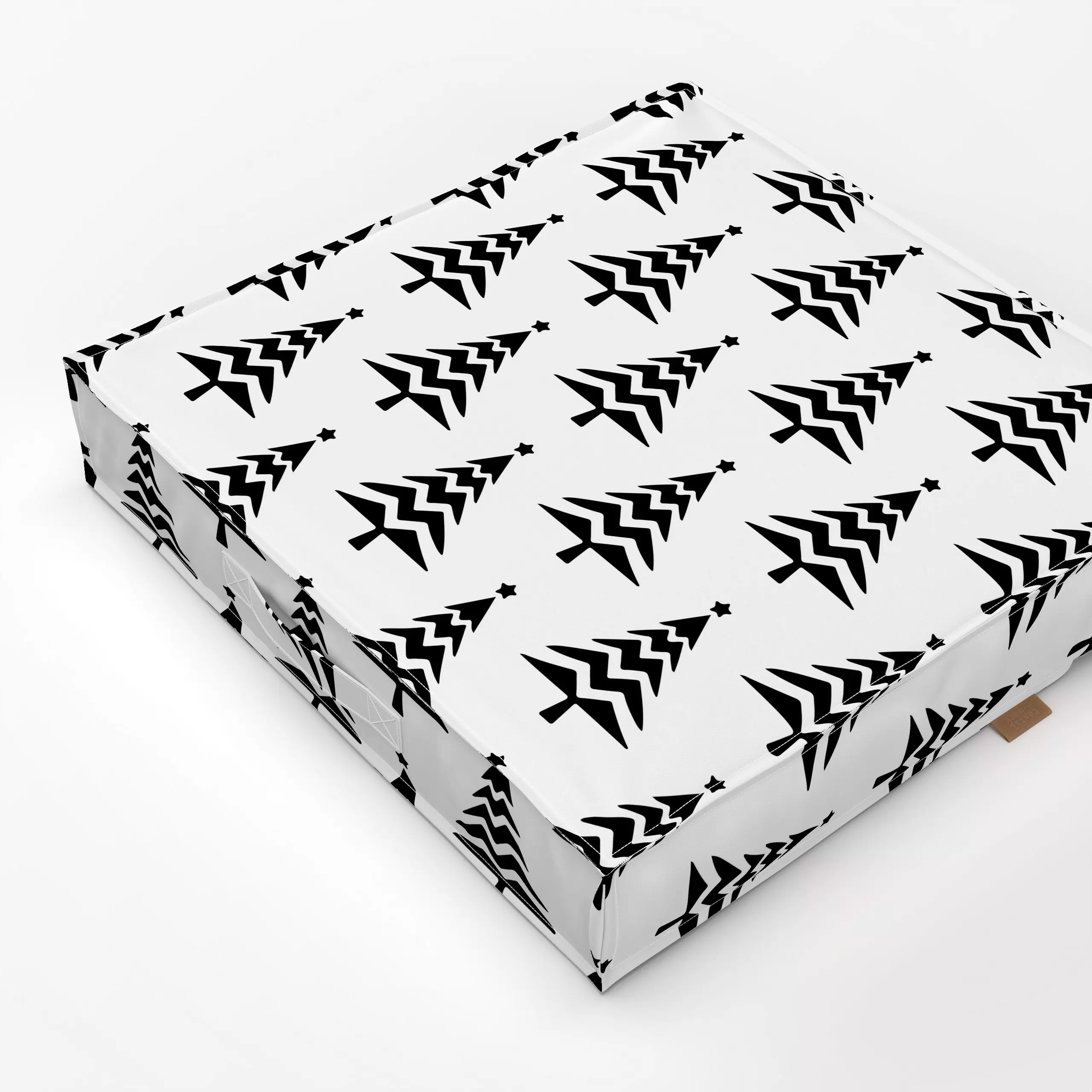 Bodenkissen Skandi Weihnacht - Weihnachten - von „Andrea Haase"; skandinavisch, Bäume, Hygge, Scandianvian, Silhouette, weih...