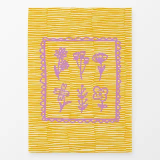 Geschirrtücher Sommer-Gartenblumen-gelb