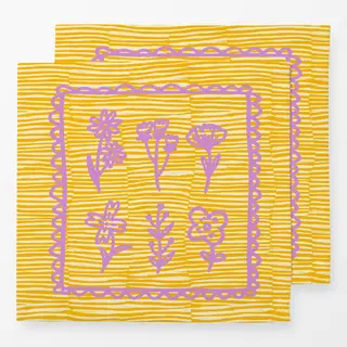 Servietten Sommer-Gartenblumen-gelb