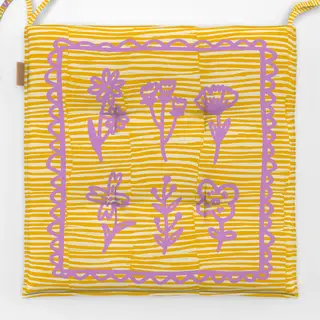 Sitzkissen Sommer-Gartenblumen-gelb