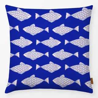 Kissen Coastal summer Sardinen blau