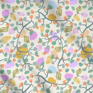 Meterware Hidden Garden Blossoms Pastel