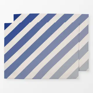 Tischset Gradient Streifen Blau Beige
