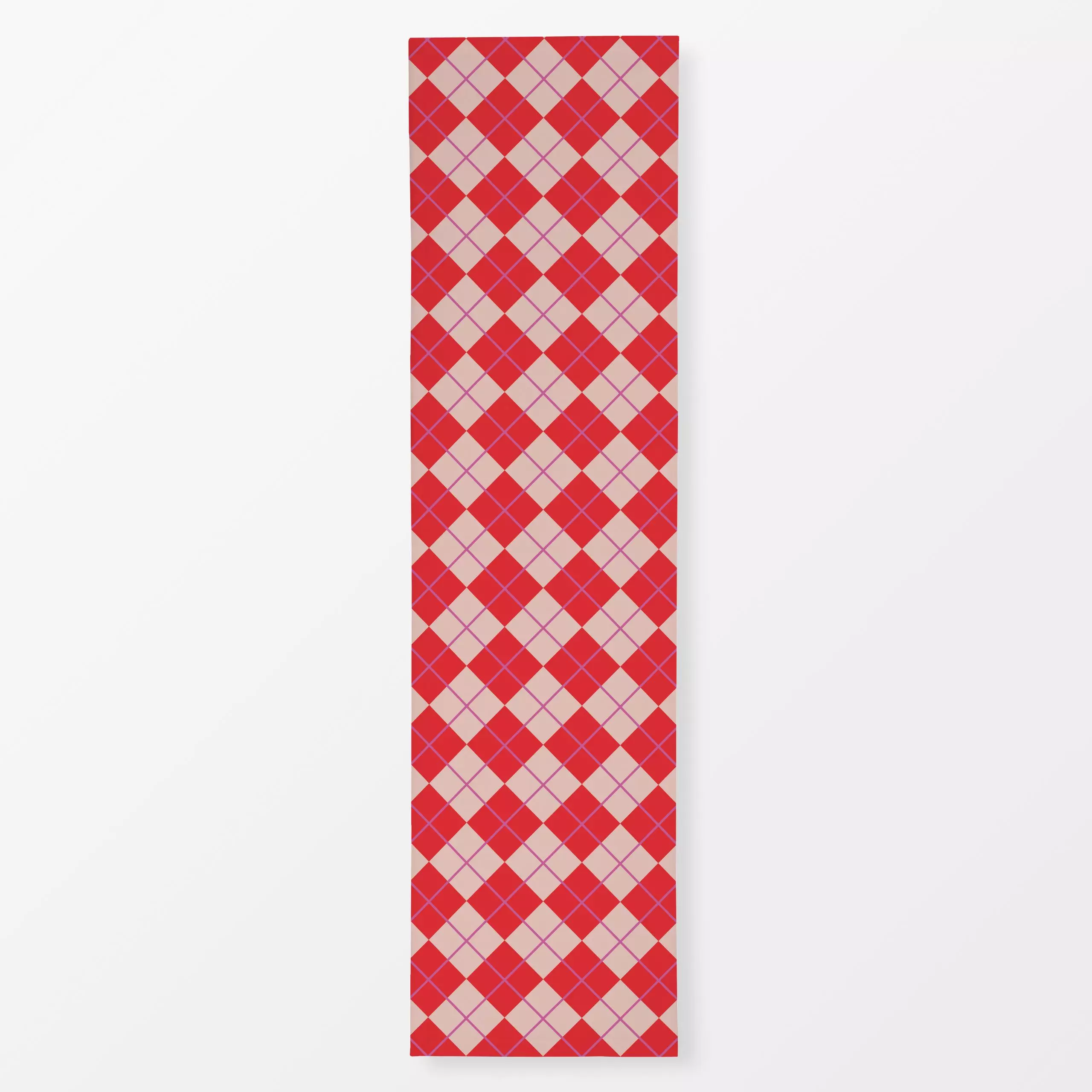 Tischläufer Argyle - Symbole & Muster - von „Julia Schumacher"; Winter, Karo, pink, Karos, kariert, colorful, juliaschumache...