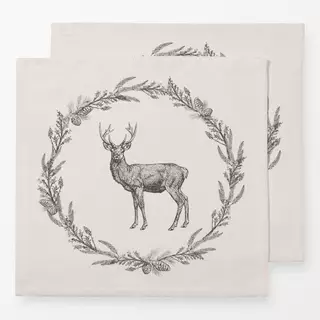 Servietten Nordic Deer wreath III