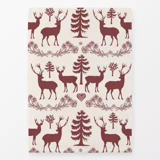 Geschirrtuch Alpine Woodland deer I