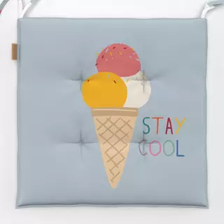 Sitzkissen Stay Cool Icecream - blau