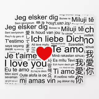 Tischset Ich liebe Dich ohne Grenzen