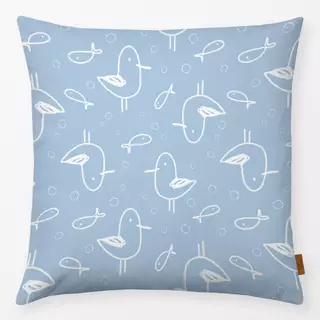 Kissen Möwe Gretchen und Fisch