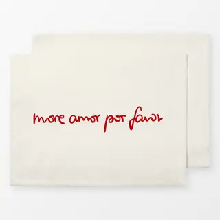 Tischset More Amor Por Favor white