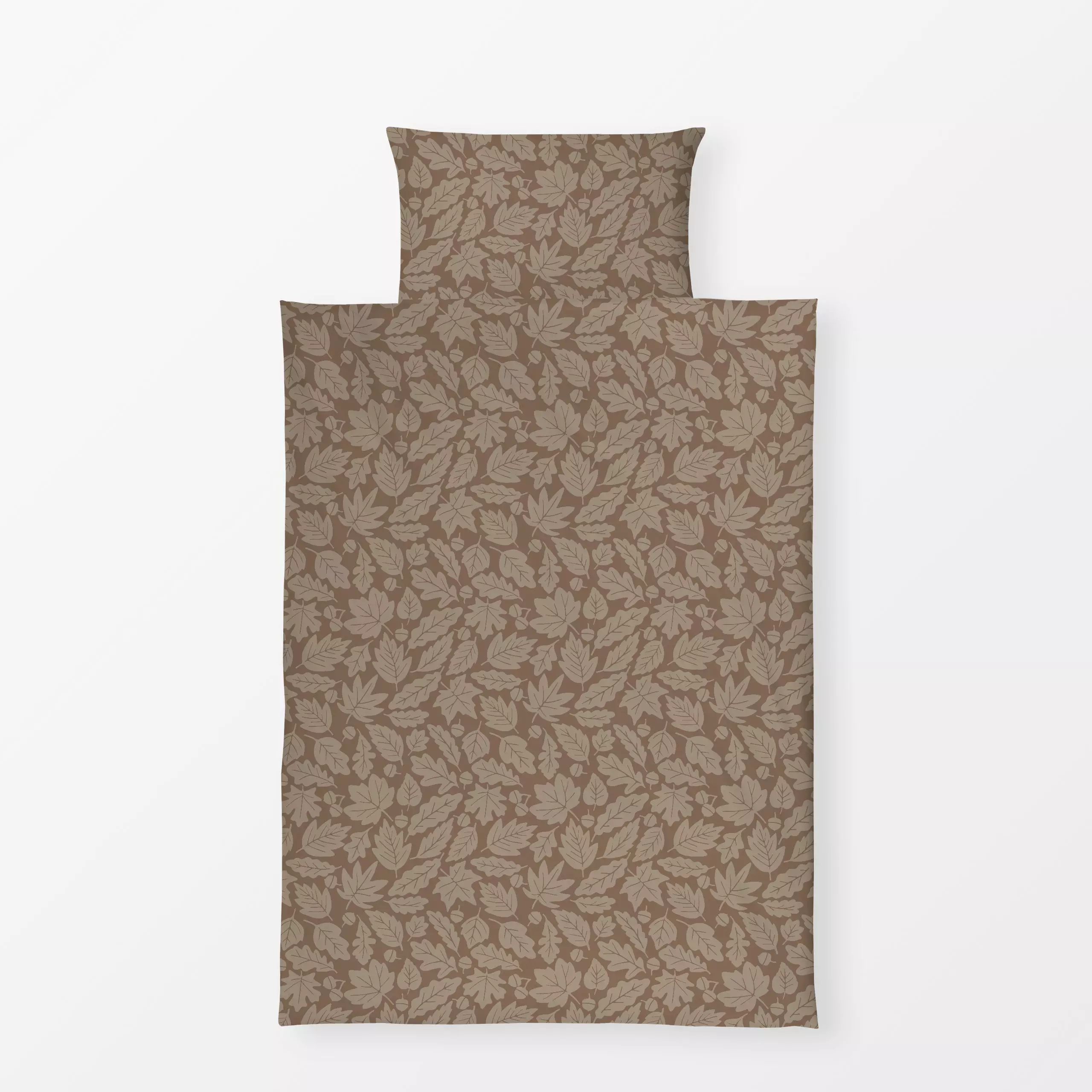 Bettwäsche Herbstlaub Beige Braun - Herbst, Pflanzen & Botanik - von „Studio Kesse"; Blatt, Blätter, Laub, Herbst, Herbstdek...