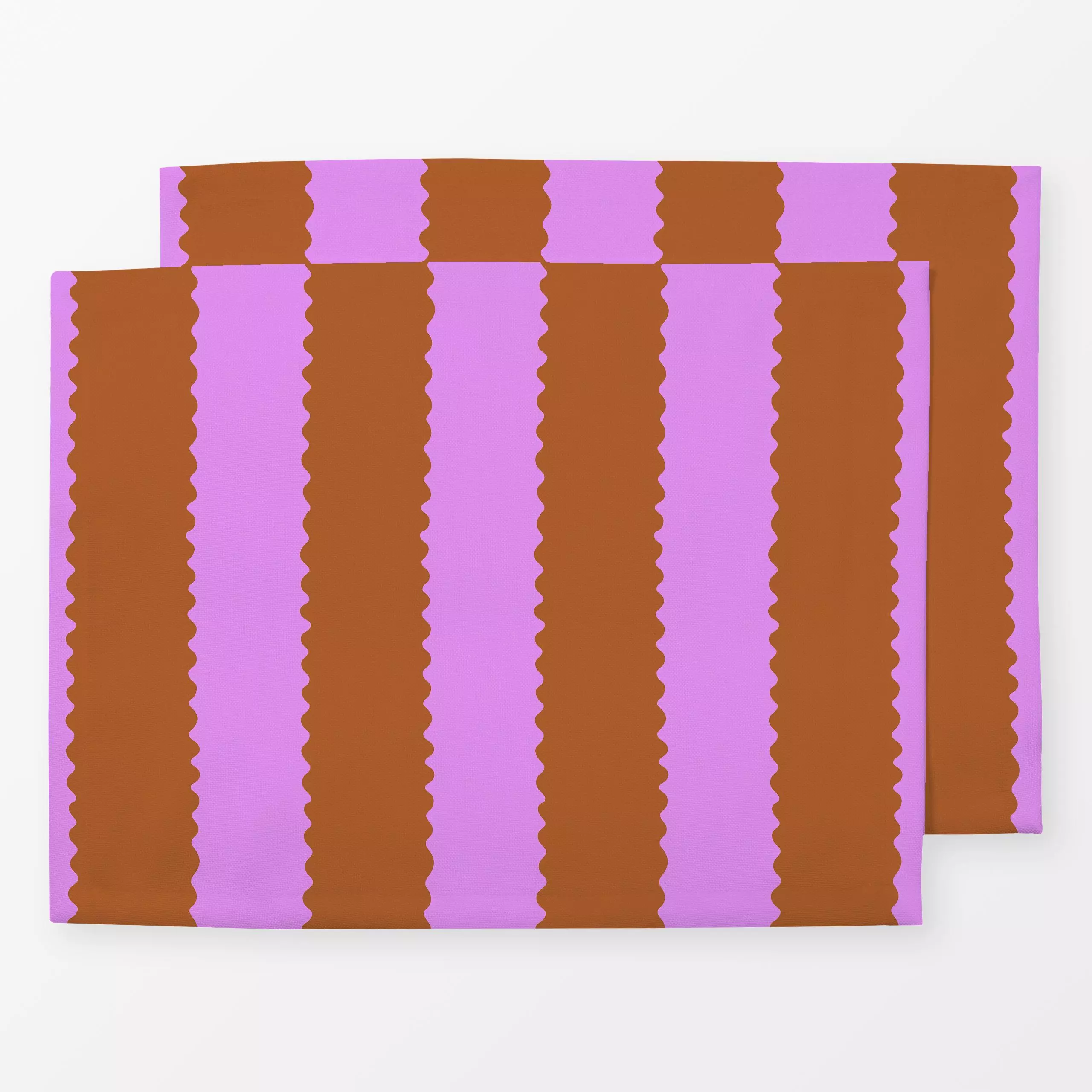 Tischset Wellen Streifen orange Pink - Herbst, Symbole & Muster, Anlässe - von „Studio Kesse"