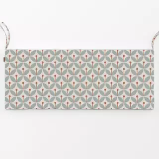 Bankauflage Modern Retro Floral Blau