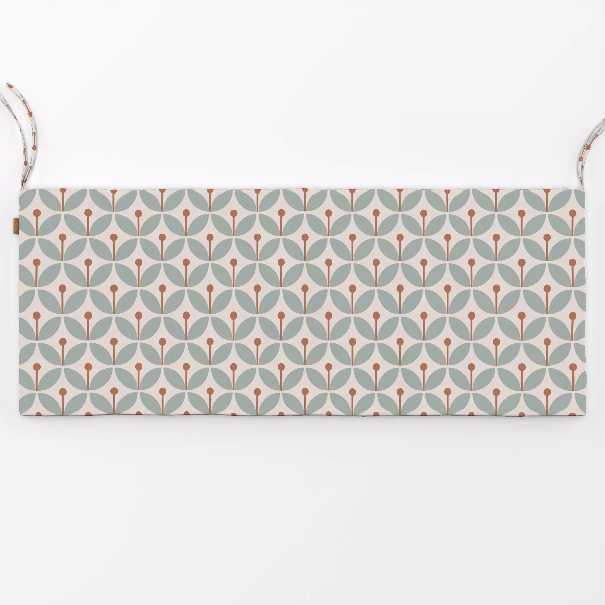 Bankauflage Modern Retro Floral Blau - Symbole & Muster, Pflanzen & Botanik, Retro & Vintage - von „Kathrin Woo"; boho, Must...