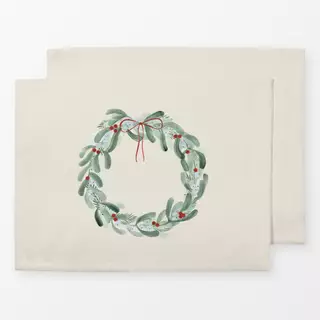 Tischset Winterkranz marshmallow