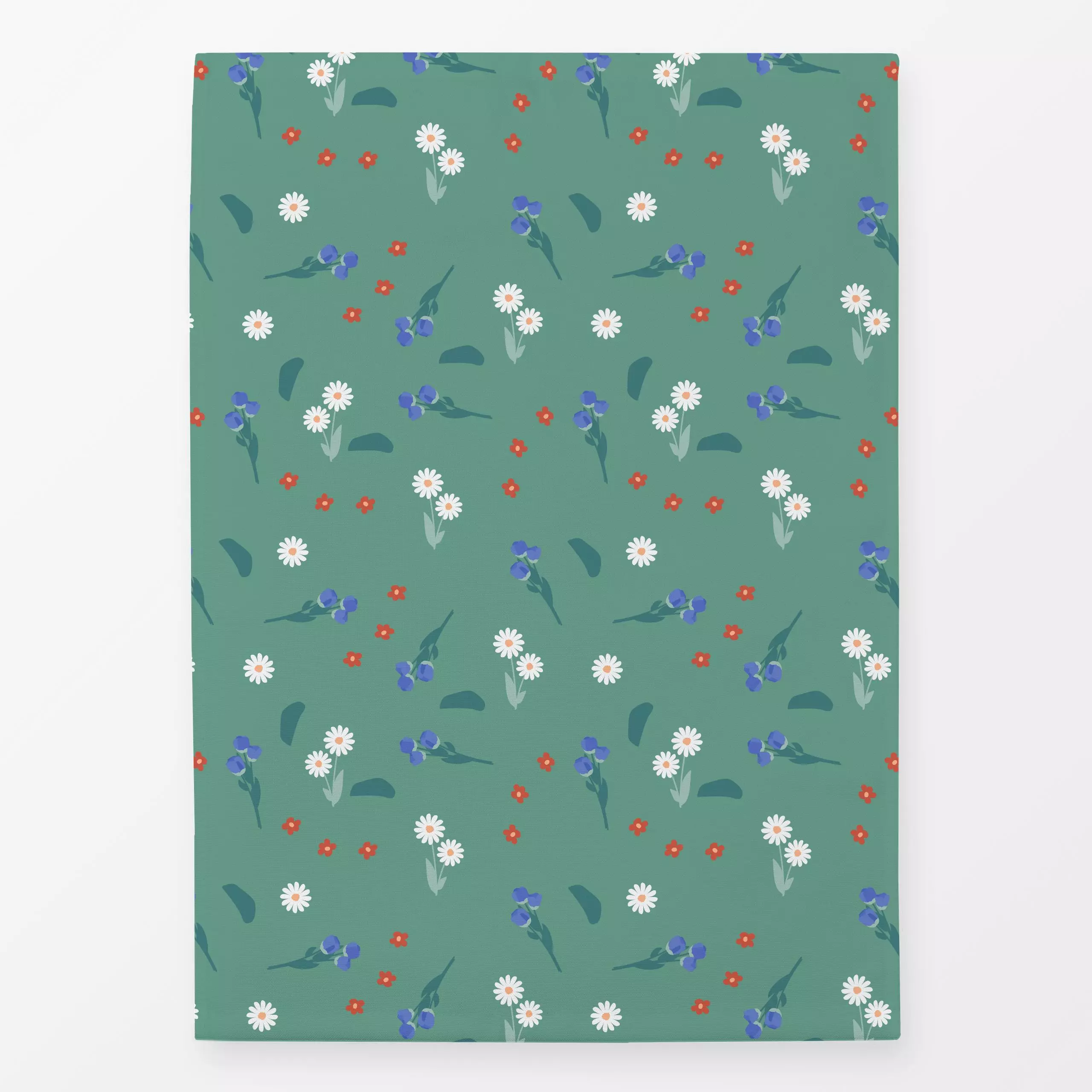 Geschirrtücher Blumenwiese grün - Blumen & Florales, Frühling - von „Jana Moßmann"; Garten, Wiese, floral, Blumenwiese, Mill...