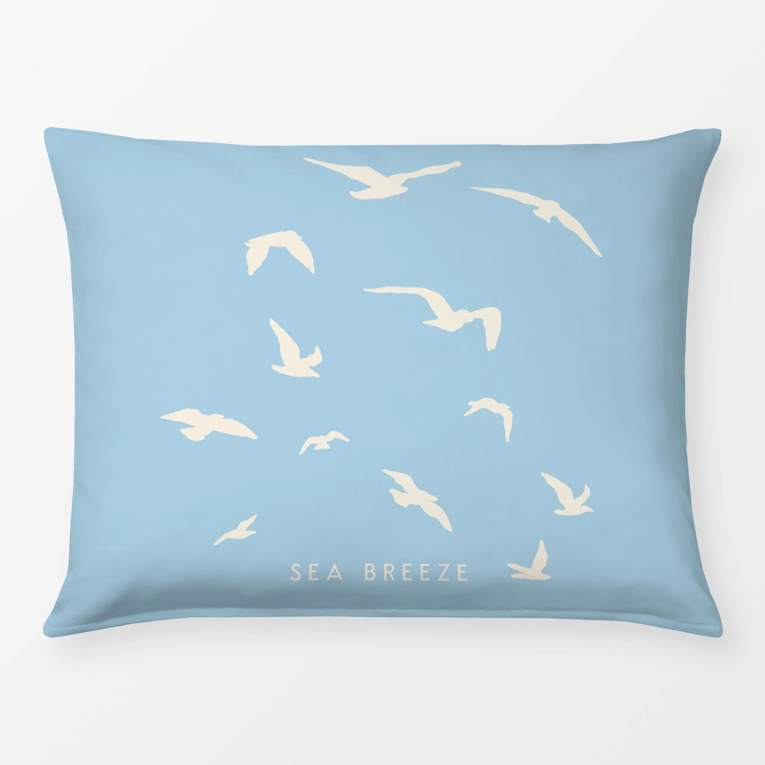 Bettwäsche Sea Breeze With Flying Birds - Sommer, Tiere, Sprüche & Schriftzüge - von „By Anna Sienna"; Meer, Vogel, Silhouet...