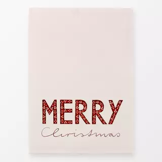 Geschirrtücher Merry Christmas Beige Rot