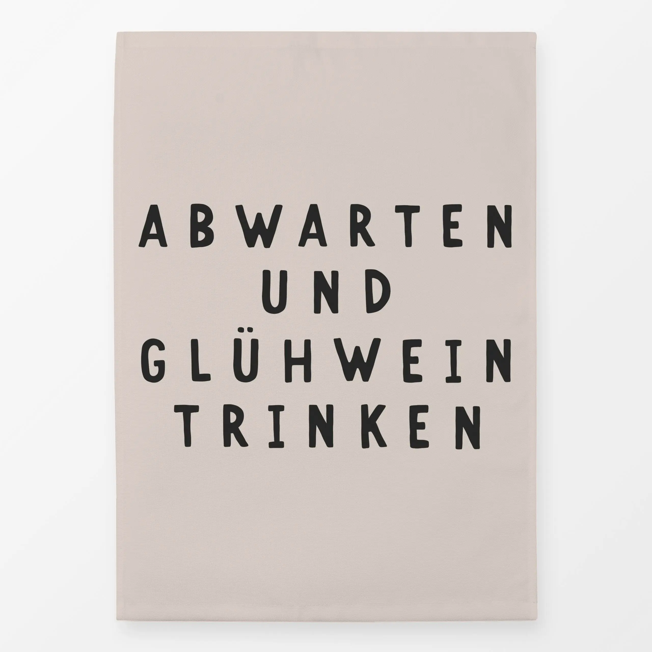 Geschirrtücher Glühwein trinken beige - Weihnachten, Winter - von „Studio Kesse"; schwarz, Weihnachten, beige, weihnachtlich...